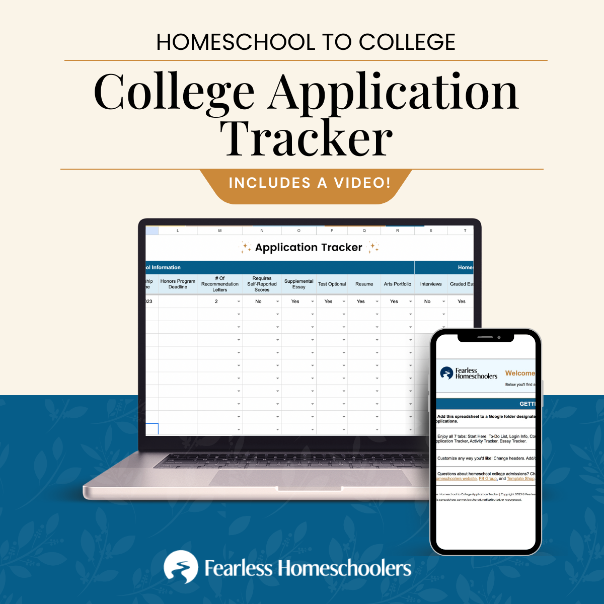 Homeschool College Application Tracker